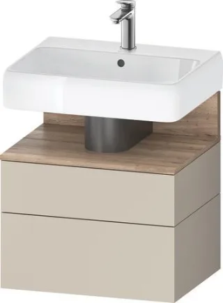 Duravit Qatego Waschtischunterbau wandhängend Taupe Supermatt 590x470x590 mm - QA4393055830010 QA4393055830010