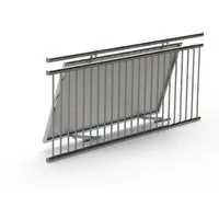 smartEC Solarmodul-Halterung SOLAR ALLin Balkonhaken-Set Plus für Solarmodule – Balkonkraftwerk, (TÜV geprüft Winkel einstellbar bis ° Geländer Haken Schutzstreifen)