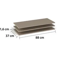 rauch Einlegeboden Zubehör für Schränke der Serie MINOSA Schranktiefe 41 bzw. 48 cm, 2er-Set Breite 88 cm, Tiefe 37 cm