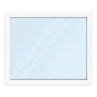 Fenster 120 x 100, Kunststoff, Kömmerling 70 AD, Weiß, 1200 x 1000 mm, festverglast, individuell online konfigurieren