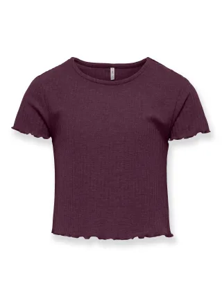 KIDS ONLY - KOGNELLA S/S O-NECK TOP NOOS JRS Mauve Wine - Gr. - 140