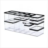 ROTHO Vorratsdose LOFT 24-tlg. luftdichte Lebensmittel-Aufbewahrung für Küchenschubladen, Kunststoff, (Aufbewahrungsboxen-Set, 24-teilig, verschiedene Größen, inkl. Deckel), Platzsparend stapelbar, auch für Küchenschubladen geeignet