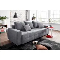 OTTO home Schlafsofa Bella, B: 241 cm, Liegefl. 142x194 cm, Bettfunktion, Bettkasten & 2 Zierkissen, Federkern