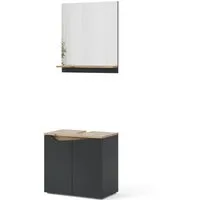 Vicco Badmöbel-Set Marelle, Anthrazit/Artisan-Eiche, 2 Teile, (2-St., 2er Set)