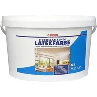 Wilckens Farben Latexfarbe 5 Liter weiße Farbe Latex hochglänzend