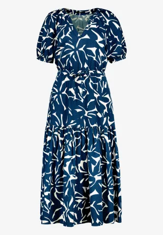 zero - Maxikleid kurzarm blue - Gr. - 36