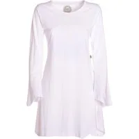 Vishes Tunikakleid Langarm Tunika Kleid Damen Jersey Baumwolle Zipfelsaum Alternative Mode, Boho, Hippie, Ethno, Festival