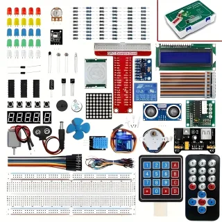 Raspberry Pi 4 Ultimate Starter Kit Compatible with R3 RFID GPIO LCD1602 Ultrasonic Sensor Servo Motor and More for DIY