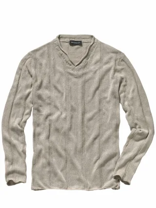 Mey & Edlich Herren Estate-Pullover Rot 58 % Leinen, 42 % Baumwolle