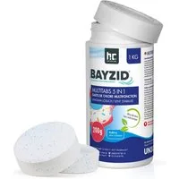Höfer Chemie GmbH Poolpflege 1 kg BAYZID® Multitabs 200g 5in1 für Pools, Kombitabletten für Pflege und Desinfektion