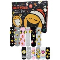 United Labels® Adventskalender Smileyworld Socken Adventskalender mit 12 Paar kurz und lang