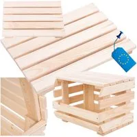 Modo24 Küchenregal Modular Holzregal für Gemüse Obst auf Rollen, Stapelbares Regalsystem, Kartoffelsteige, Küchenregal, Vorratsregal, Gemüseregal, 3 Farben