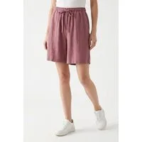ONLY Shorts ONLSIESTA MW PULL-UP LIN BL SHORTS NOOS loose fit, Jersey, Viskosemischung, elastischer Bund, unifarben