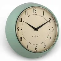 LS-LebenStil Wanduhr Nostalgische Metall Küchenuhr 23cm Grün Vintage Bürouhr Quarzwerk (Lautlos Leise ohne Ticken - Schlafzimmer Flur Büro Küche Wohnzimmer)