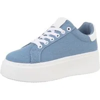 Ital-Design Damen Low-Top Freizeit Sneaker (87531708) Keilabsatz/Wedge Sneakers Low in Blau