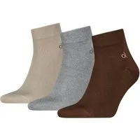 Calvin Klein Kurzsocken CK MEN QUARTER (3 Paar) Rippenbündchen, Cotton-Mix, elastisch