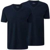 s.Oliver T-Shirt Regular fit (2-tlg) V-Ausschnitt, kurzarm