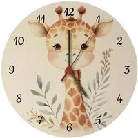 speecheese Wanduhr Giraffe Wanduhr aus MDF