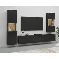 Home affaire Wohnwand Ava, Wohnzimmer-Set hängend/stehend montierbar, Vitrine, Lowboard, 3-tlg.