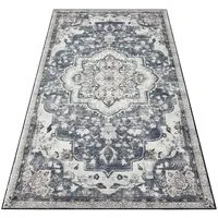 SONGMICS HOME Teppich Vintage, Wohnzimmerteppich, für Wohnzimmer, Küche, Flur, Esszimmer, rechteckig, Höhe: 10 mm, Schlafzimmer, waschbarer Teppich, rutschfester Teppich, 80 x 150 cm