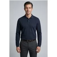 OLYMP Langarm-Poloshirt regular fit, basic, formbeständig