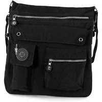 BAG STREET Umhängetasche Bag Street Damenhandtasche Umhängetasche (Umhängetasche), Damen, Jugend Umhängetasche Nylon, schwarz ca. 31cm x ca. 33cm