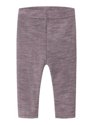 NAME IT - NBFWANG WOOL NEEDLE LEGGING SOLID NOOS - Gr. - 68