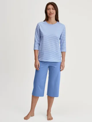 CALIDA - DAMEN Pyjama 3/4 hydrangea blue - Gr. - S
