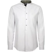 FUCHS Trachtenhemd Trachtenhemd Herren Weiß Slim Fit Volksfest Stehkragen Wiesn Langarm (1-tlg)