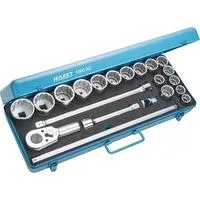 Steckschlüssel-Satz 1000AZ, 3/4", 21-teilig, Werkzeug-Set blau, mit Umschaltknarre
