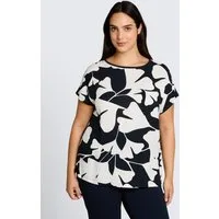 TOM TAILOR PLUS T-Shirt T-Shirt Plus Size - T-Shirt im Material-Mix