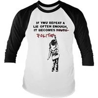 BANKSY Longsleeve Politics Baseball Long Sleeve Tee