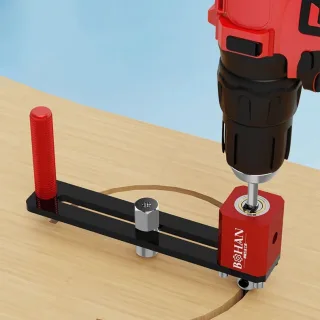 BOHAN Upgraded Multifunctional Adjustable Hole Opener with 6mm Cutter Hole Saw Drill Bit for Honeycomb Board Tube Light
