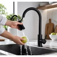 Homeline Küchenarmatur Küchenarmatur 360° Wasserhahn Küche Mischbatterie Spültisch Schwarz (Küchenarmatur)