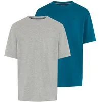 Man's World Plus Rundhalsshirt auch in Grosse Größen bis Gr. 7XL Bauch-Fit mit breitem Saumbündchen (2er-Pack) Regular Fit, Kurzarm, unifarben, auch in großen Größen