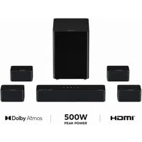 Ultimea Poseidon D80 Boom Soundbar 7.1 Surround Sound System (4 kabelgebundene Surround-Lautsprecher) (Bluetooth, HDMI, 500 W, 6.5'' Wireless Subwoofer, Dolby Atmos für TV)
