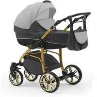 BabyMerc Kombi-Kinderwagen Neo Gold 2 in 1 inkl. Sportsitz und umfangreichen Zubehör in 22 Farben