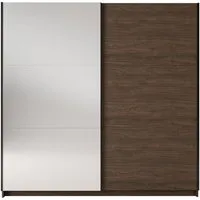 Deine Möbel 24 Schwebetürenschrank ARLO Schiebetürenschrank mit Spiegel – Kleiderschrank 150 / 200 cm, (in Nussbaum, Sandbeige, Weiß, Eiche Artisan & Graphit, 1-St., mit Spiegel) moderner Schlafzimmer-Schrank