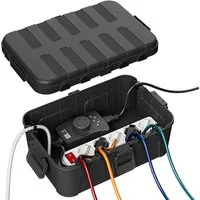 TUWENA Kabelführung Große Kabelbox, IP54 wasserdicht, wetterfester Elektrokasten, zum Schutz von Verlängerungskabel, Steckdosenleisten, Außensteckern