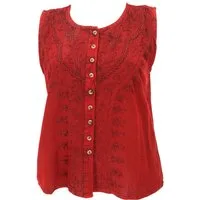 Guru-Shop T-Shirt Besticktes indisches Hippie Top, Boho-chic.. Festival, Ethno Style, alternative Bekleidung