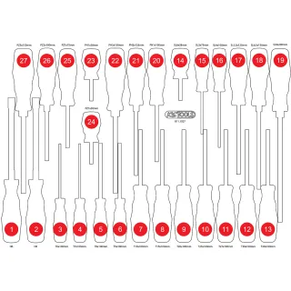 KS Tools Leere Schaumstoffeinlage zu 811.1027 - 811.1027-97