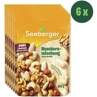 Seeberger Snacks Nüsse Seeberger Nusskernmischung Multipack – 6 × 150 g, reich an Vitamin E