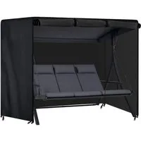 LuxusKollektion Gartenmöbel-Schutzhülle Hollywoodschaukel Abdeckung 3-4Sitzer 600D Oxford Wasserdicht