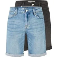 ONLY & SONS Jeansshorts Herren Shorts ONSPLY 2er Pack Regular Fit Bermudashorts mit Stretch