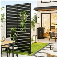 casa.pro Raumteiler, »Nodepp« Trennwand verzinkter Stahl 180 x 90 cm Schwarz
