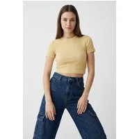 ONLY Kurzarmshirt ONLBETTY S/S O-NECK SHORT TOP CC JRS softe Jerseyqualität