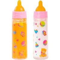 Bayer Puppen Accessoires-Set Puppen-Fläschchen Milch und Orange, (Set, 2-tlg), leeren und füllen sich wie von Zauberhand