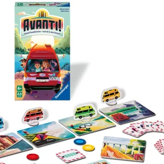 Ravensburger 22409 - Avanti! Schnelles Kombinationsspiel für Kinder ab 6 Jahren Familienspiel für Kinder und Erwachsene für 2-5 Spieler
