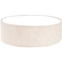 LQWELL LED Deckenleuchte aus Leinen, Ø40cm x H10cm,Deckenlampe,6x E27, ohne Leuchtmittel, Warmweiß, Textil Lampenschirm, Schlafzimmer, Wohnzimmer