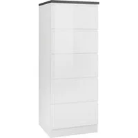 KOCHSTATION Vorratsschrank KS-Virginia,neu in verbesserter Ausführung (Stauraum, Softclose, mit CPL-Arbeitsplatte) Breite 60 cm, 5 Auszüge, Soft-Close-Funktion
